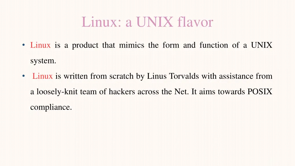 linux a unix flavor