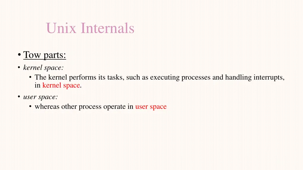 unix internals