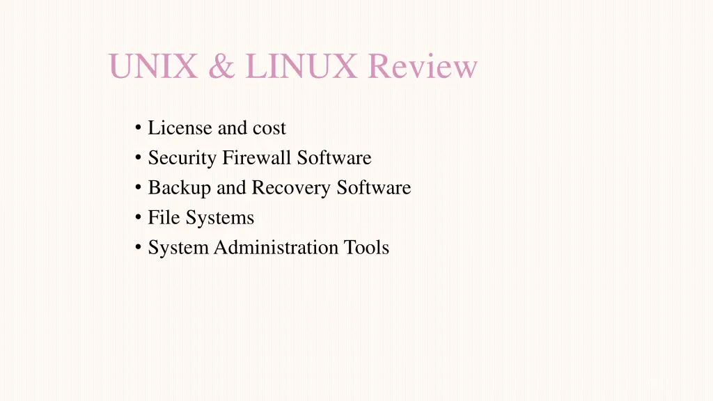 unix linux review