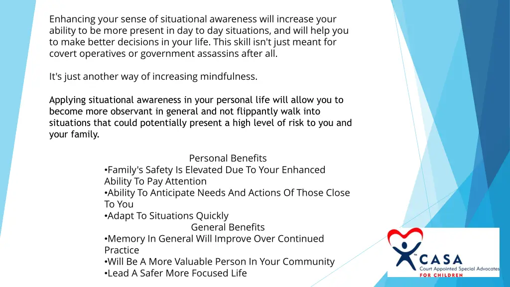 enhancing your sense of situational awareness