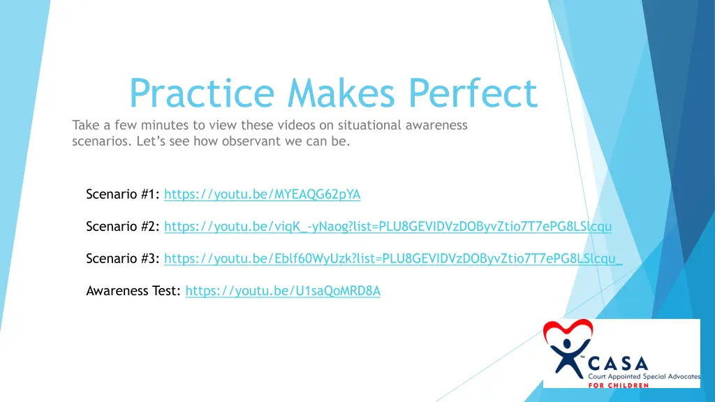 practice makes perfect take a few minutes to view