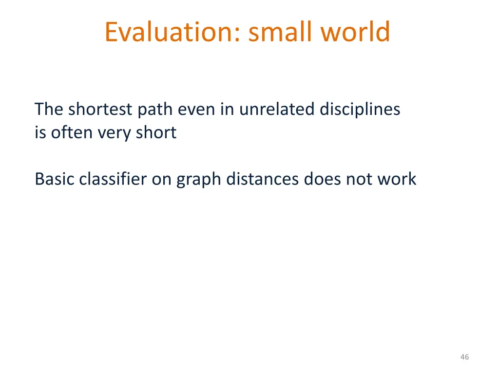 evaluation small world