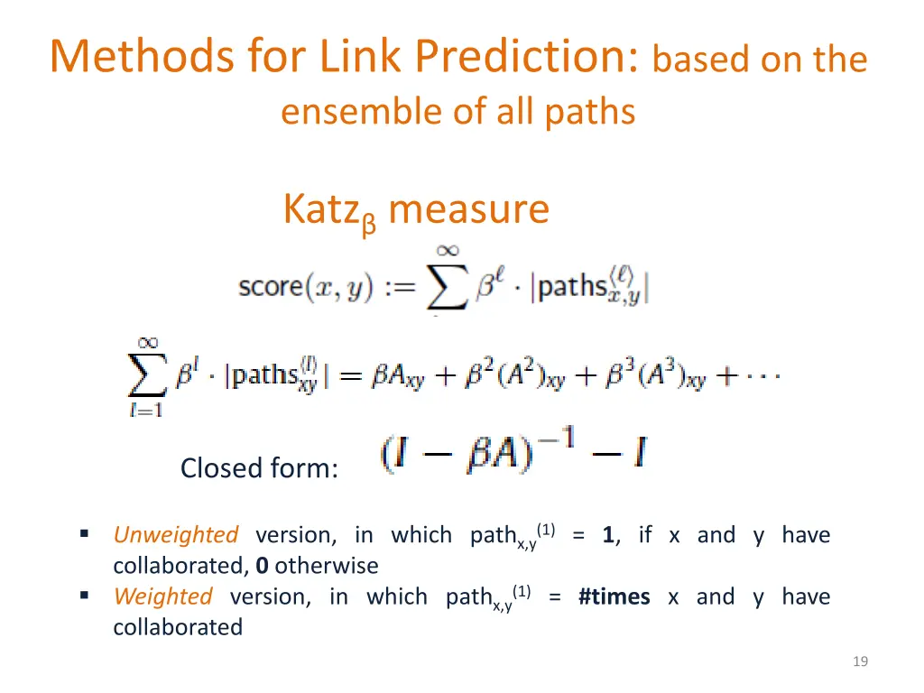 methods for link prediction based on the ensemble 2