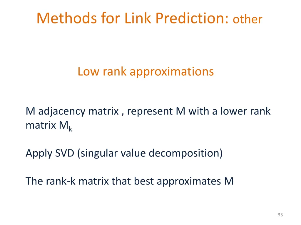 methods for link prediction other