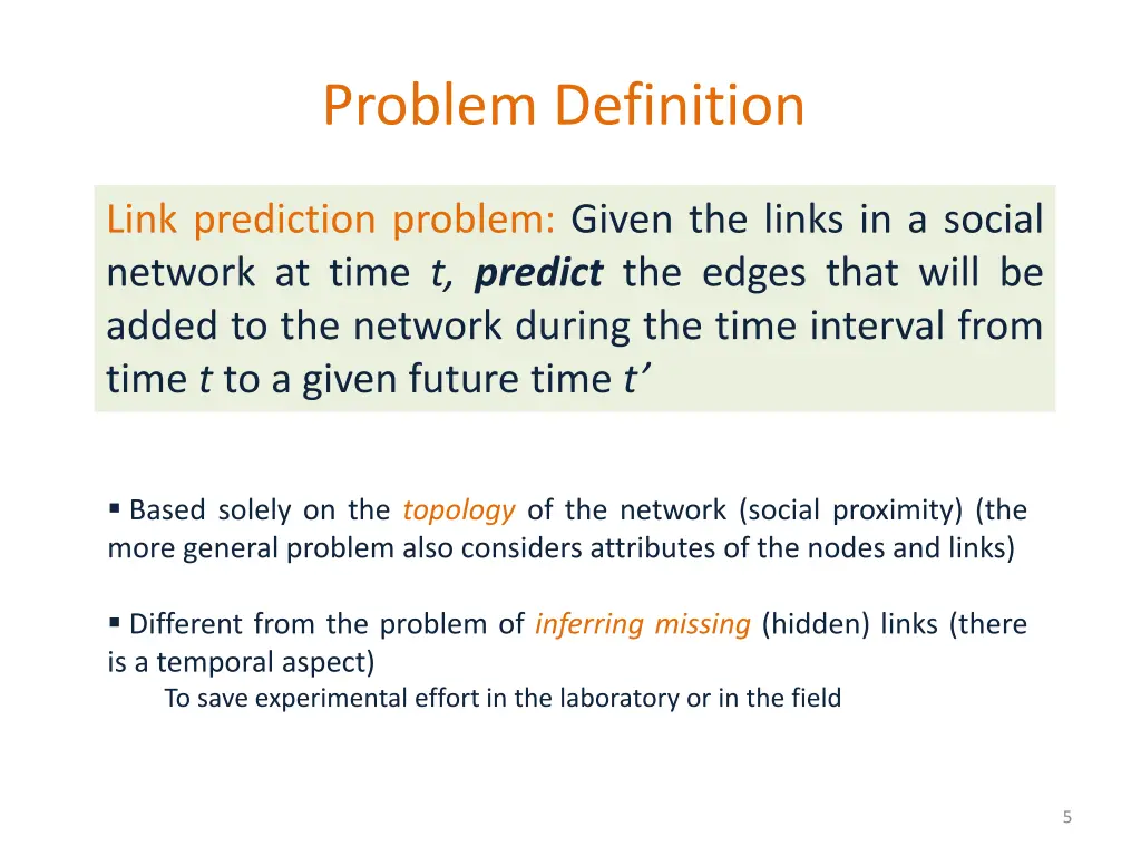 problem definition