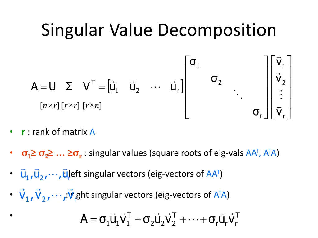 singular value decomposition