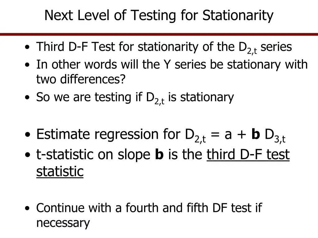 next level of testing for stationarity 1