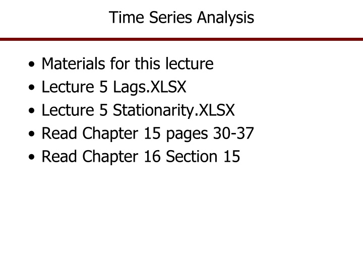 time series analysis