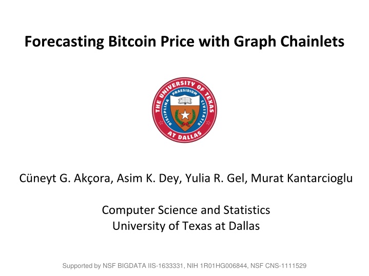 forecasting bitcoin price with graph chainlets