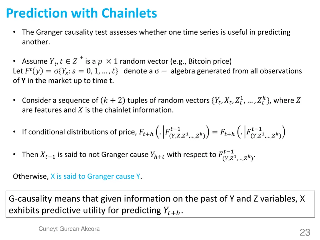 prediction with chainlets 1