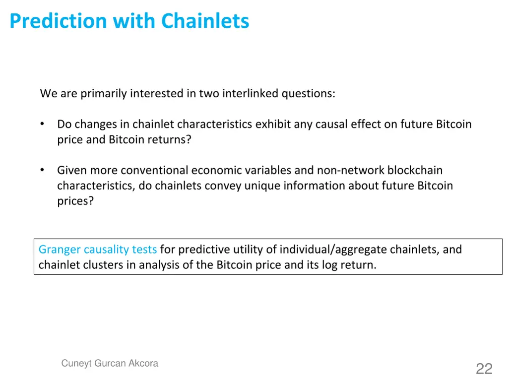 prediction with chainlets