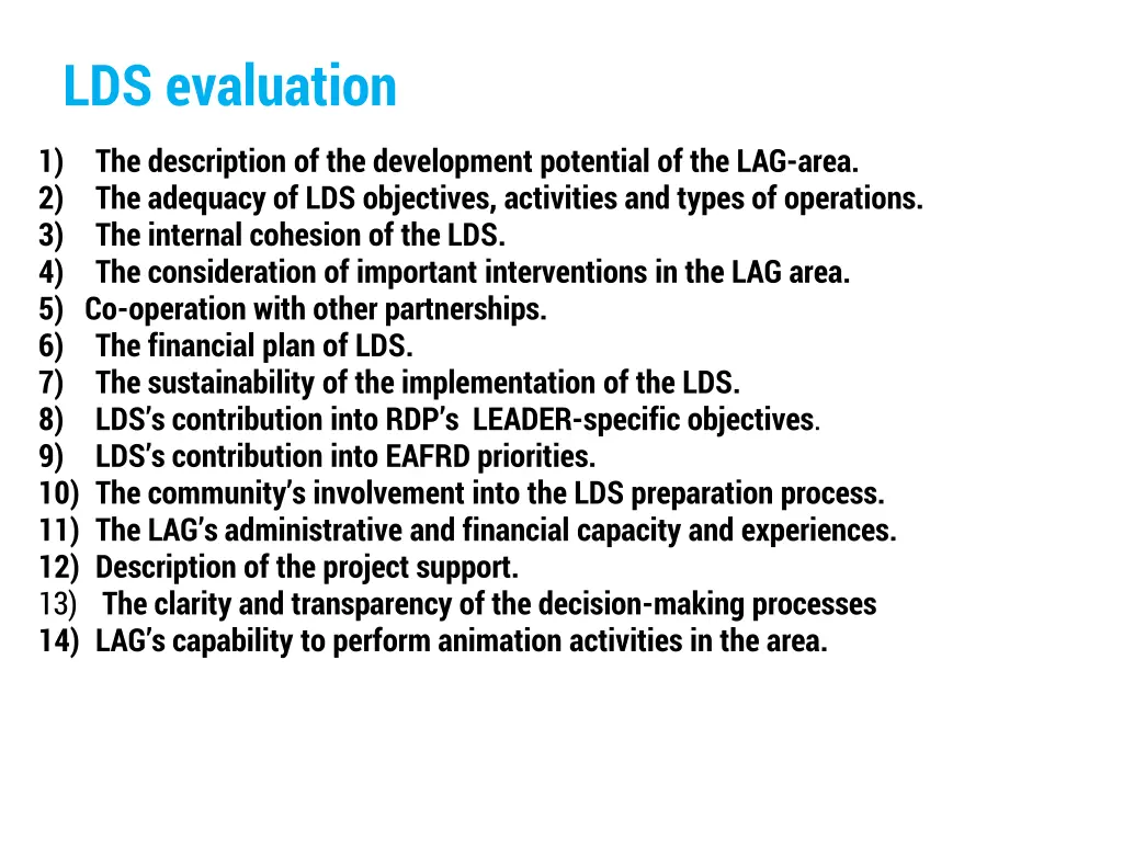 lds evaluation