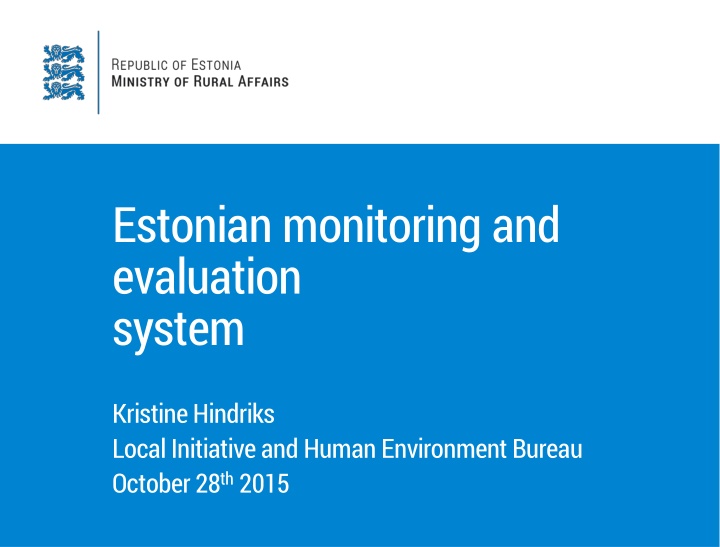 estonian monitoring and evaluation system