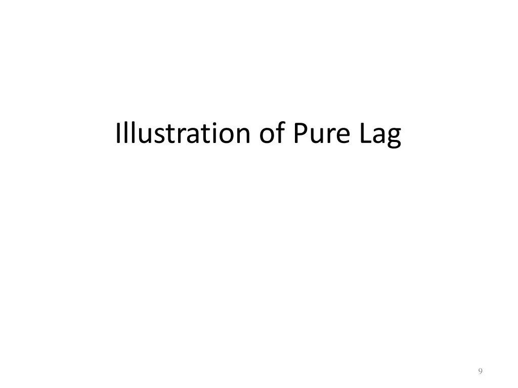 illustration of pure lag