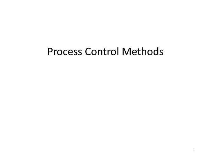 process control methods