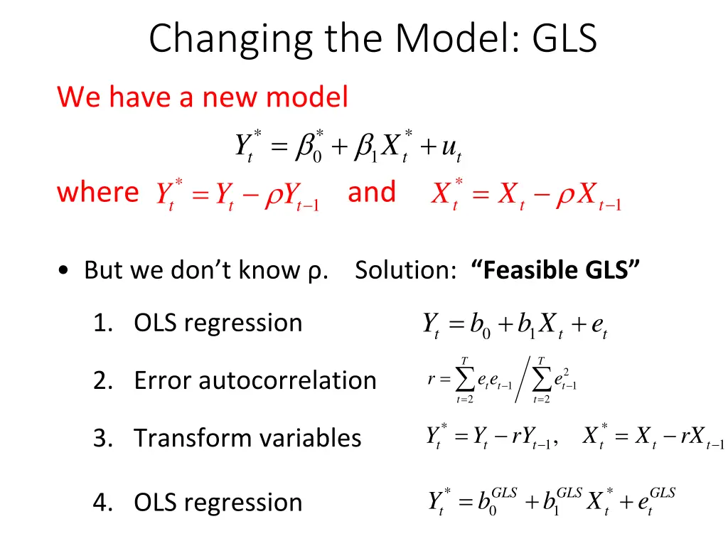 changing the model gls 1