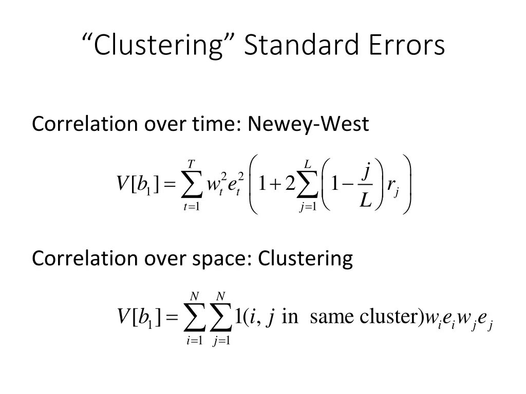 clustering standard errors