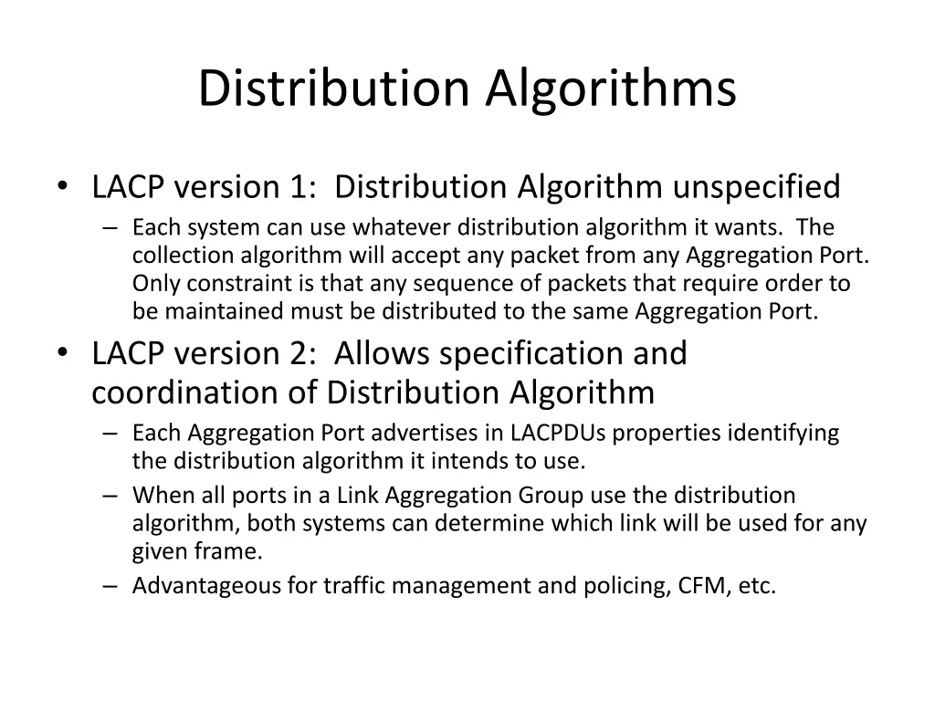 distribution algorithms