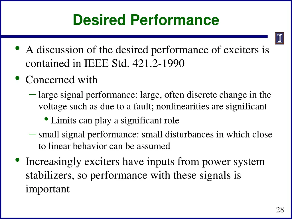 desired performance