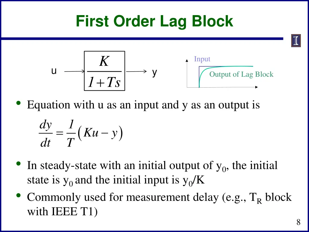 first order lag block