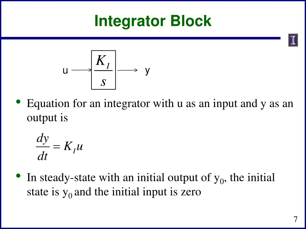 integrator block