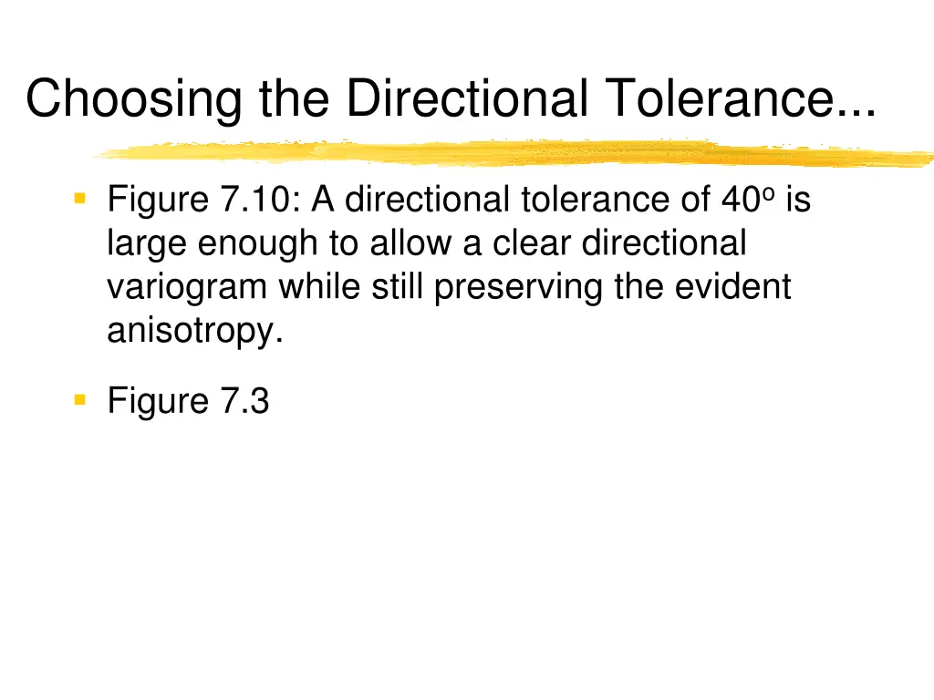 choosing the directional tolerance 1