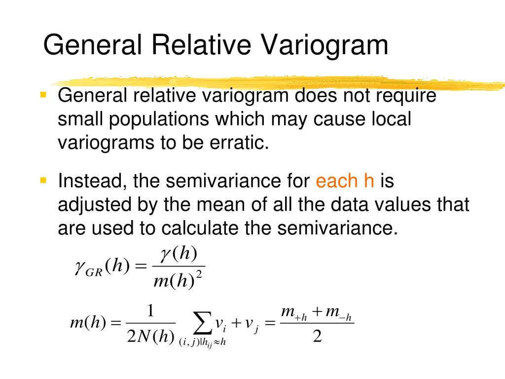 general relative variogram