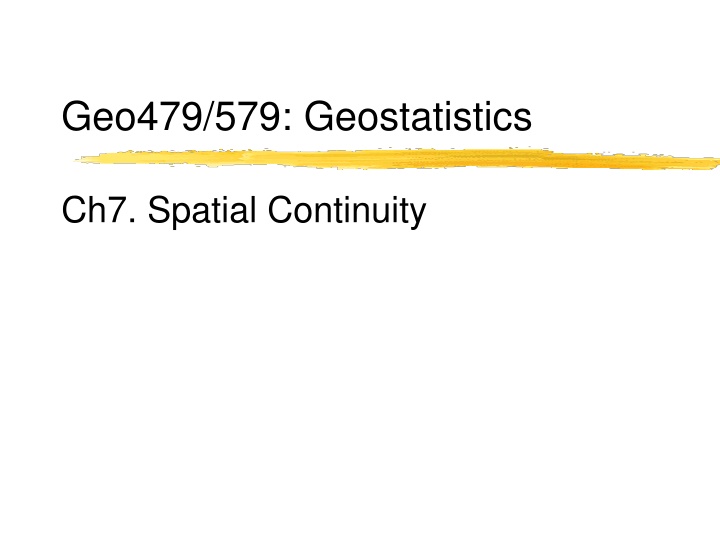 geo479 579 geostatistics