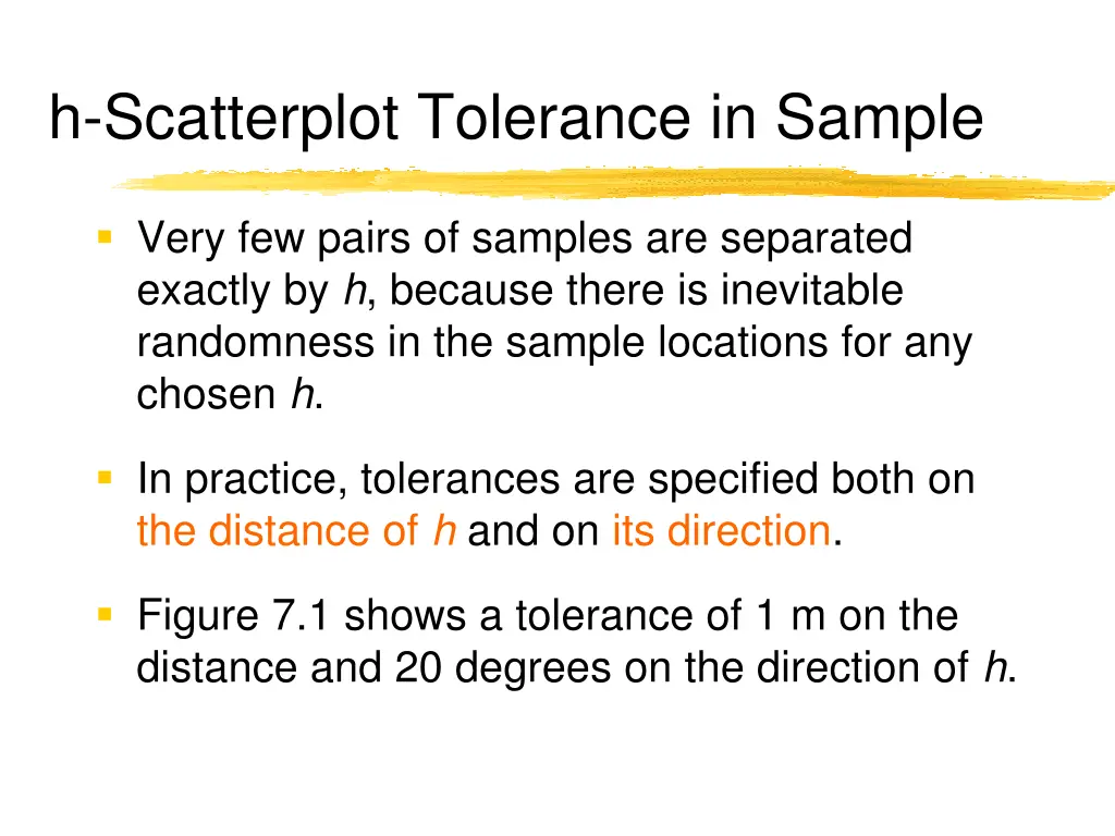 h scatterplot tolerance in sample