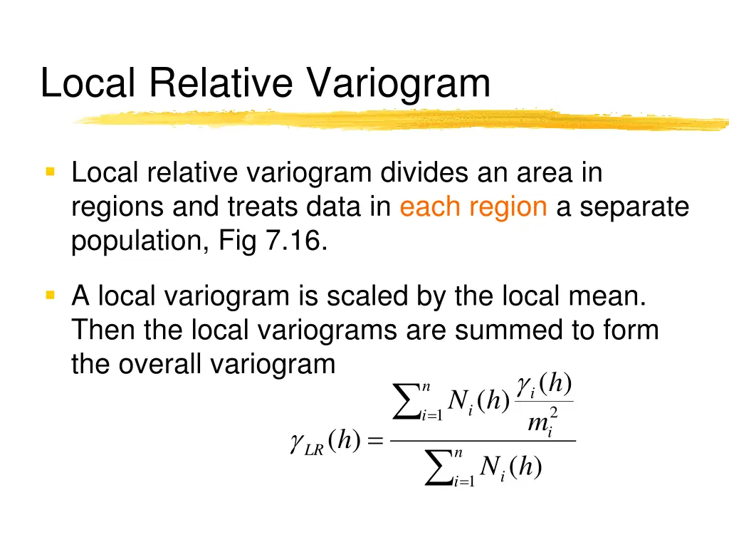 local relative variogram