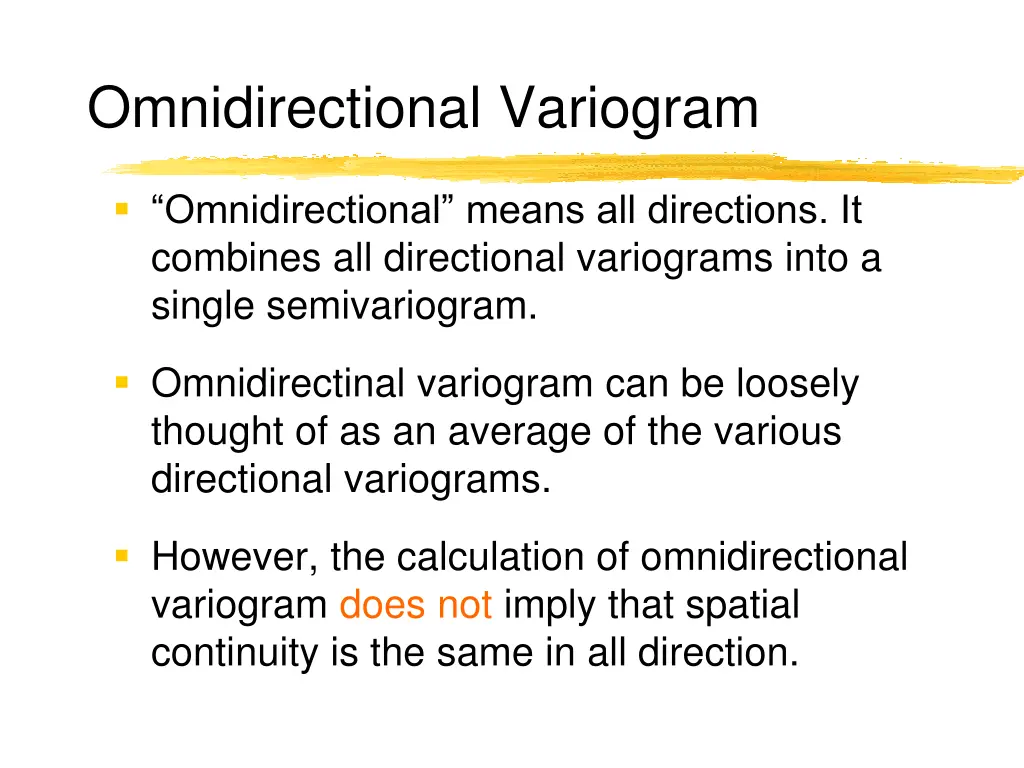 omnidirectional variogram