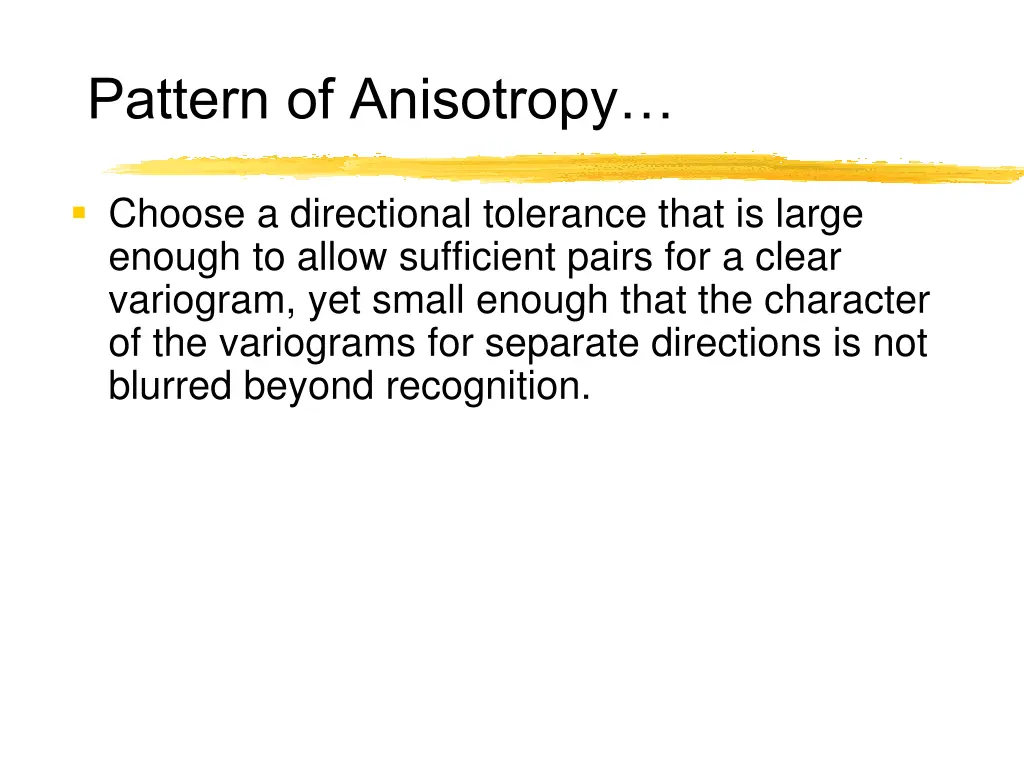 pattern of anisotropy 1