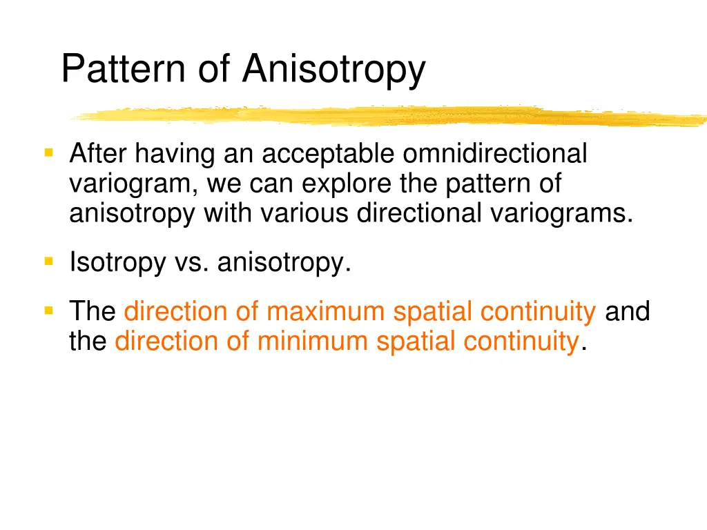 pattern of anisotropy