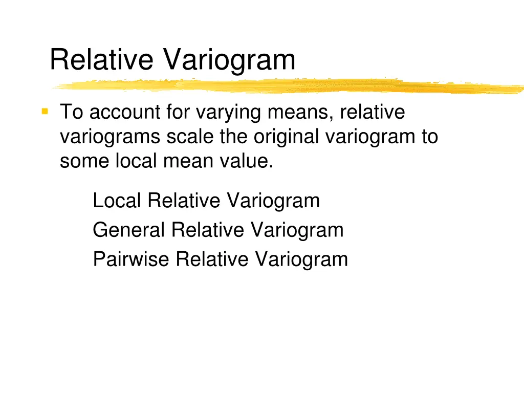 relative variogram