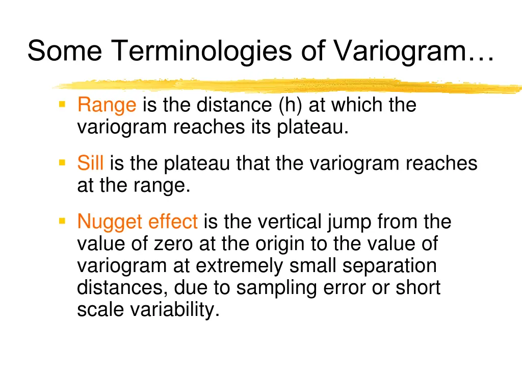 some terminologies of variogram 1