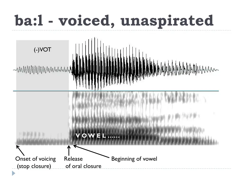 ba l voiced unaspirated