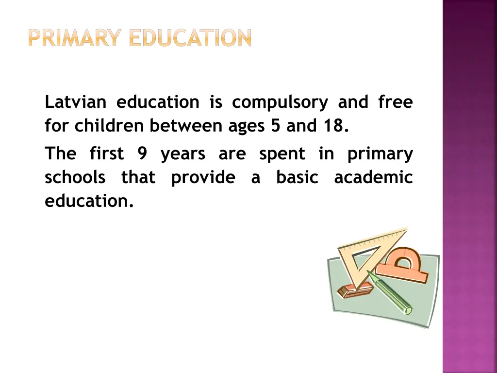 primary education