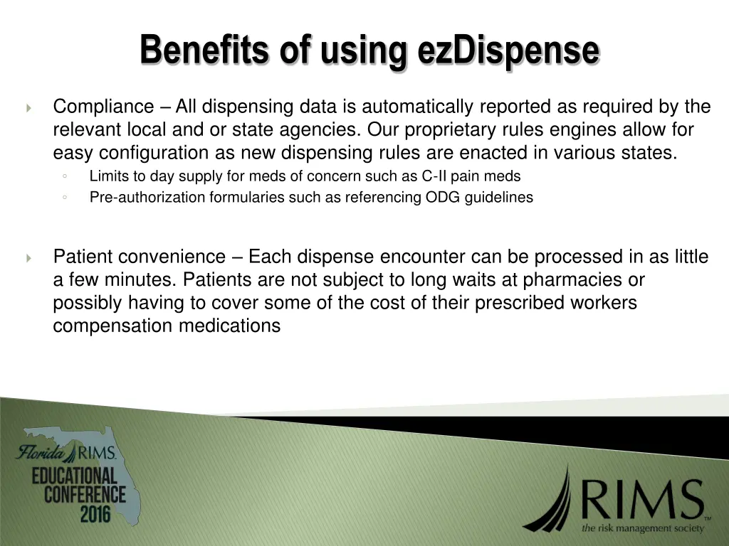 benefits of using ezdispense