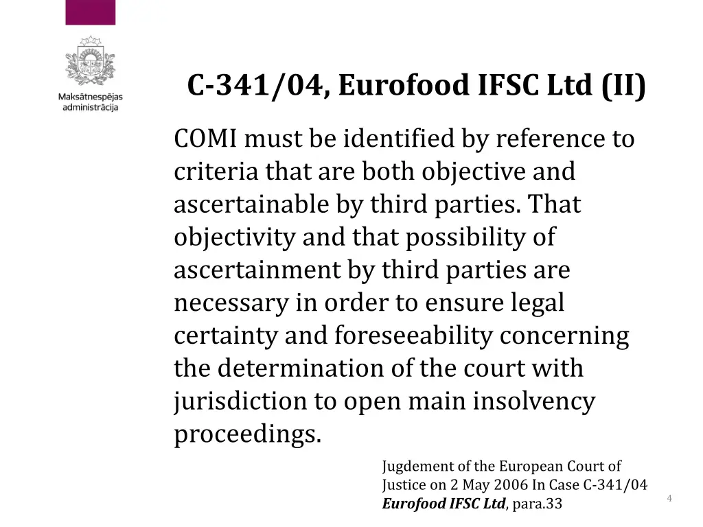 c 341 04 eurofood ifsc ltd ii