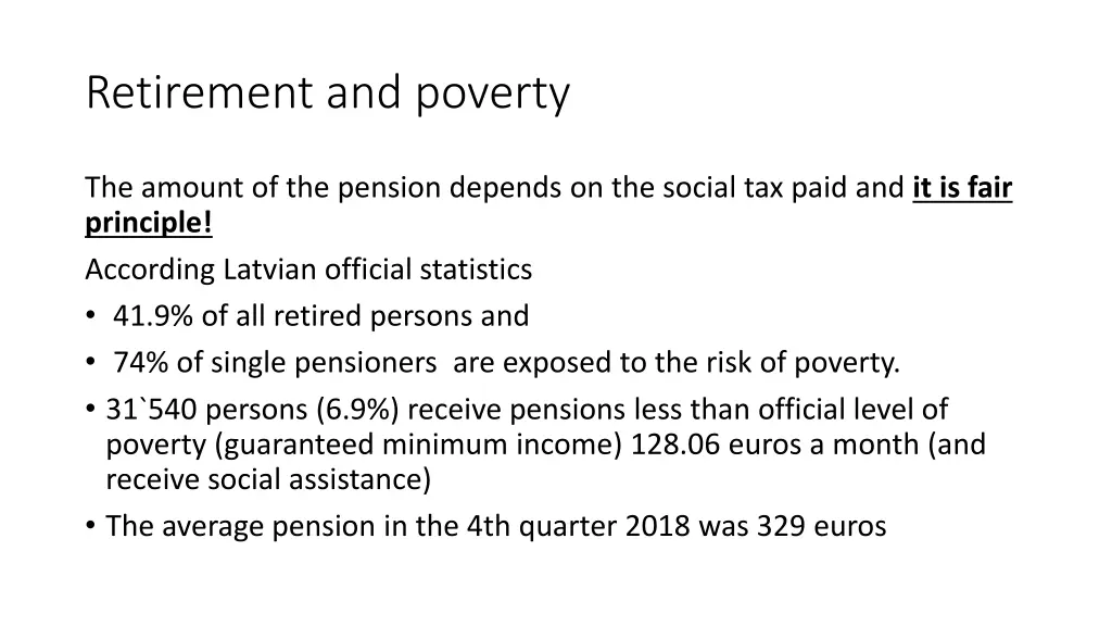 retirement and poverty