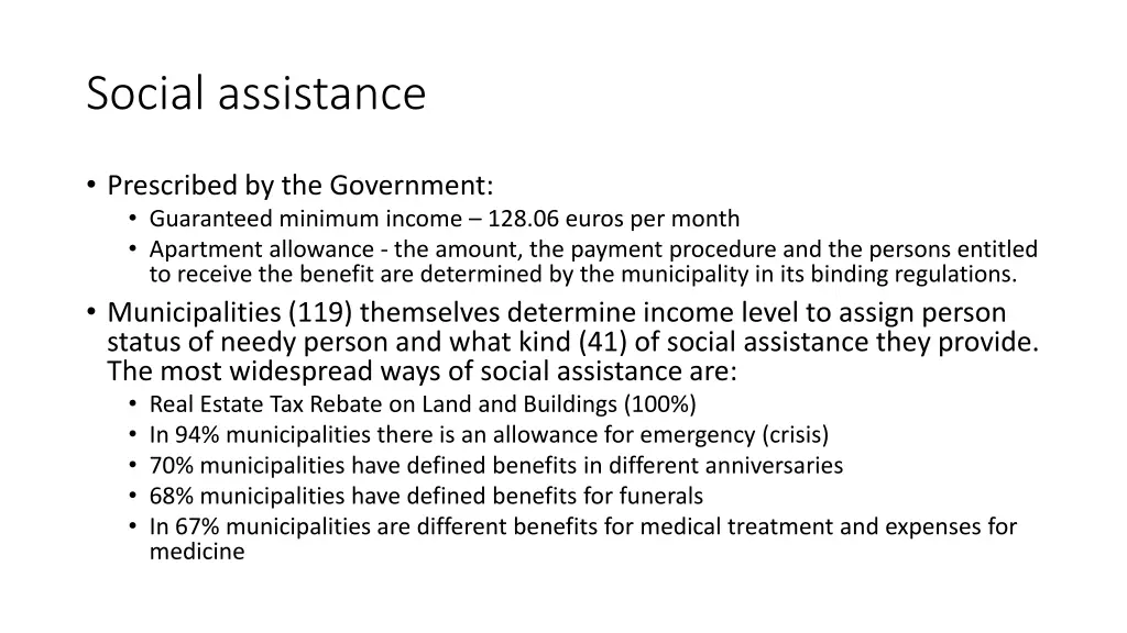 social assistance