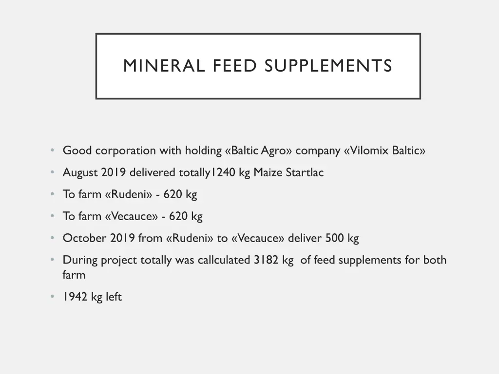 mineral feed supplements