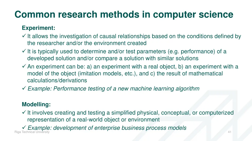 common research methods in computer science 1