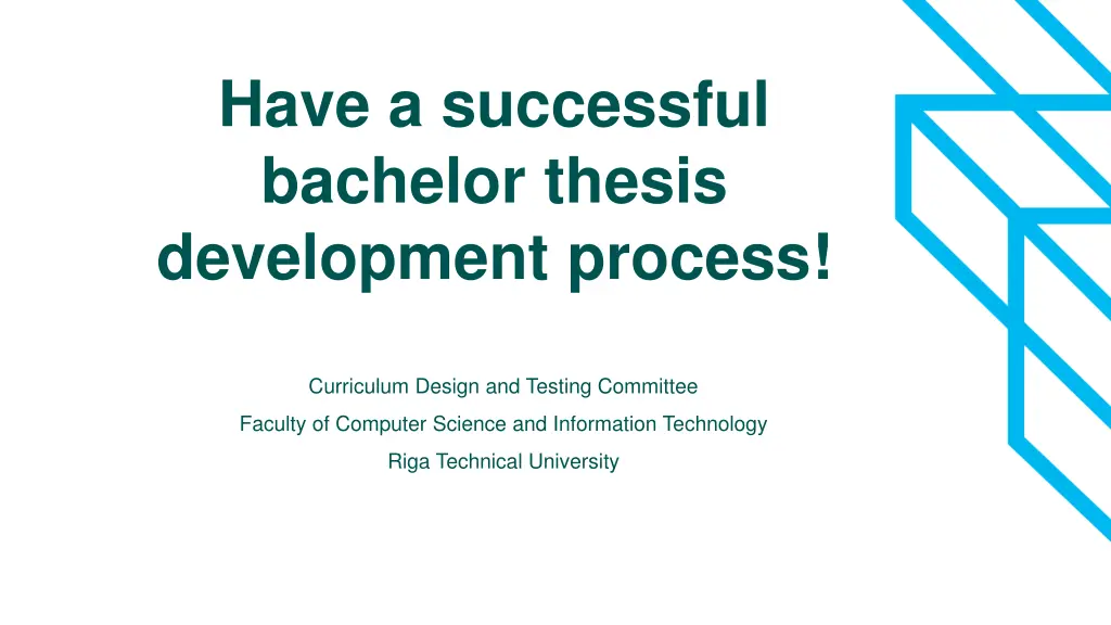 have a successful bachelor thesis development