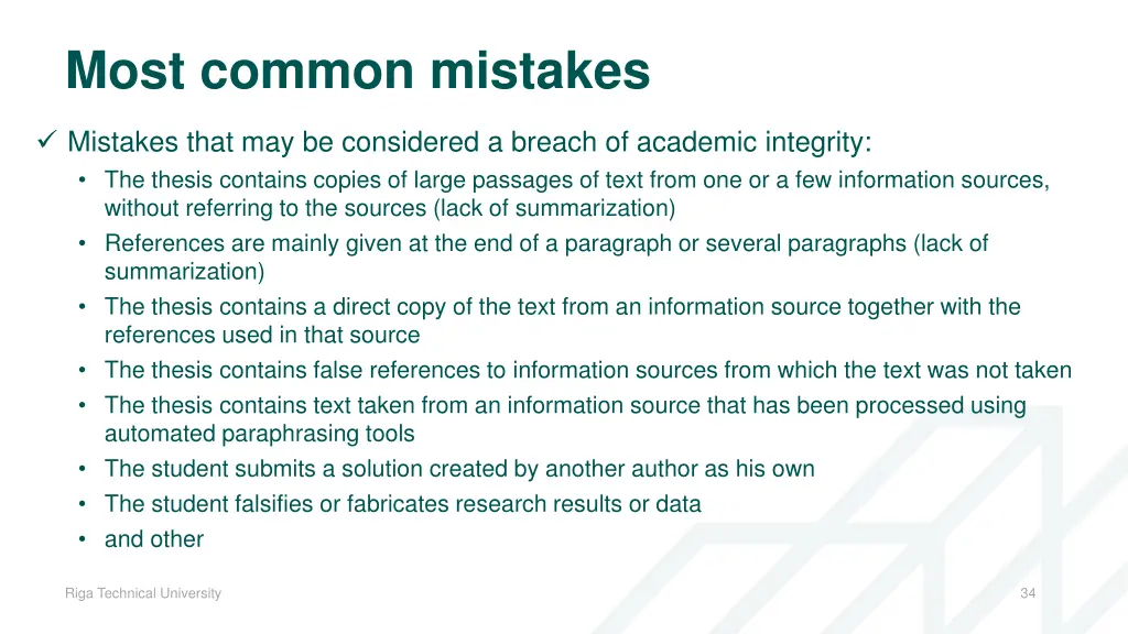 most common mistakes