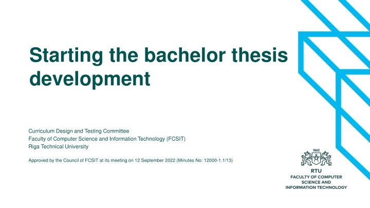 starting the bachelor thesis development