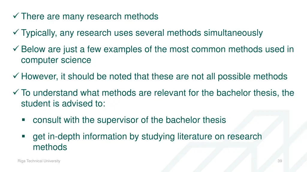 there are many research methods