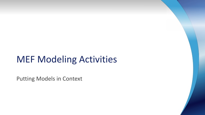 mef modeling activities