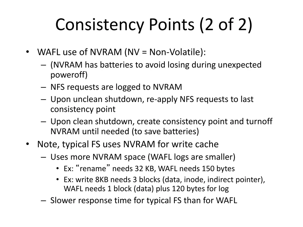 consistency points 2 of 2