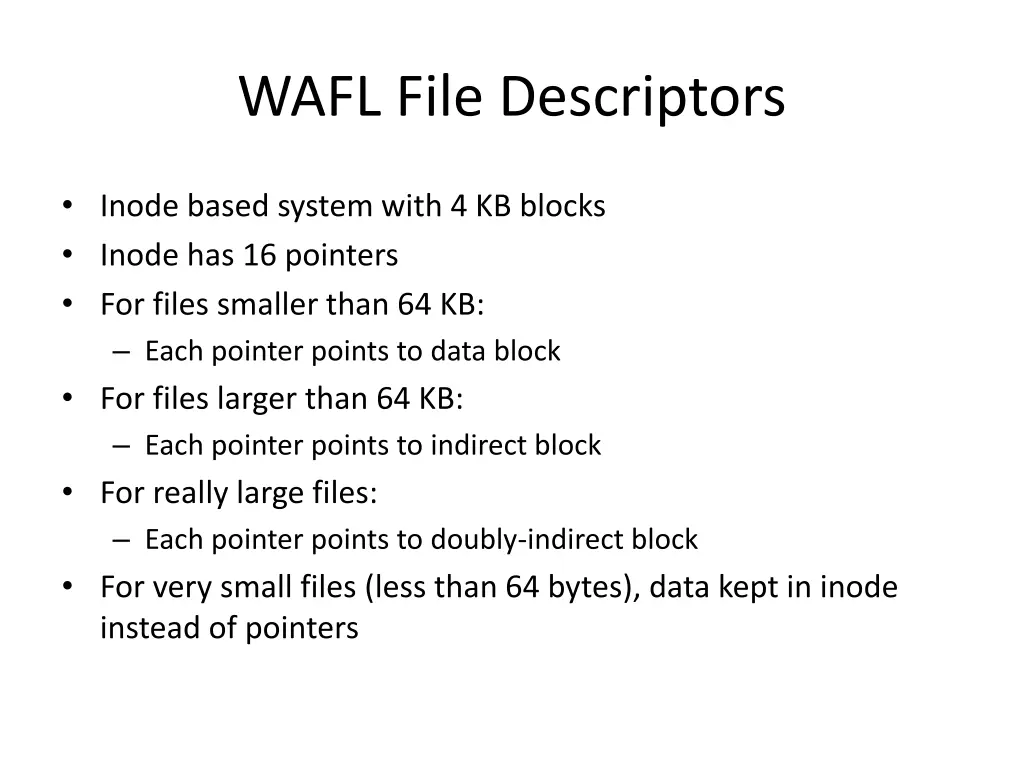 wafl file descriptors